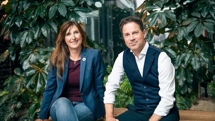 Elis Sveriges Hållbarhetschef Lina K Wiles och VD Søren Roland