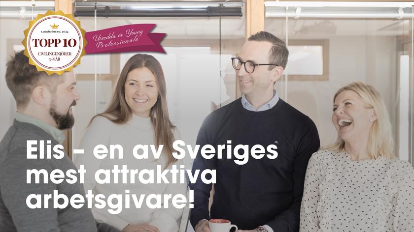 Elis rankas som en av Sveriges 10 mest attraktiva arbetsgivare